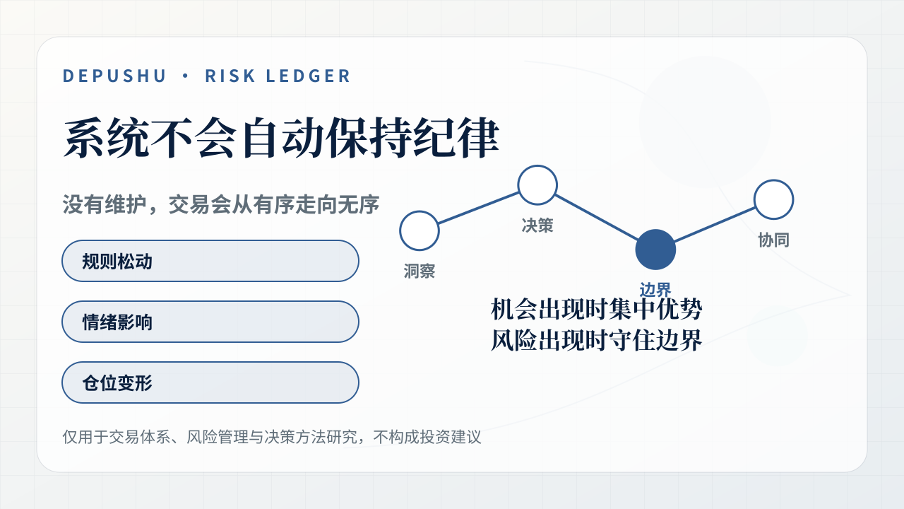 交易系统熵增与风险边界