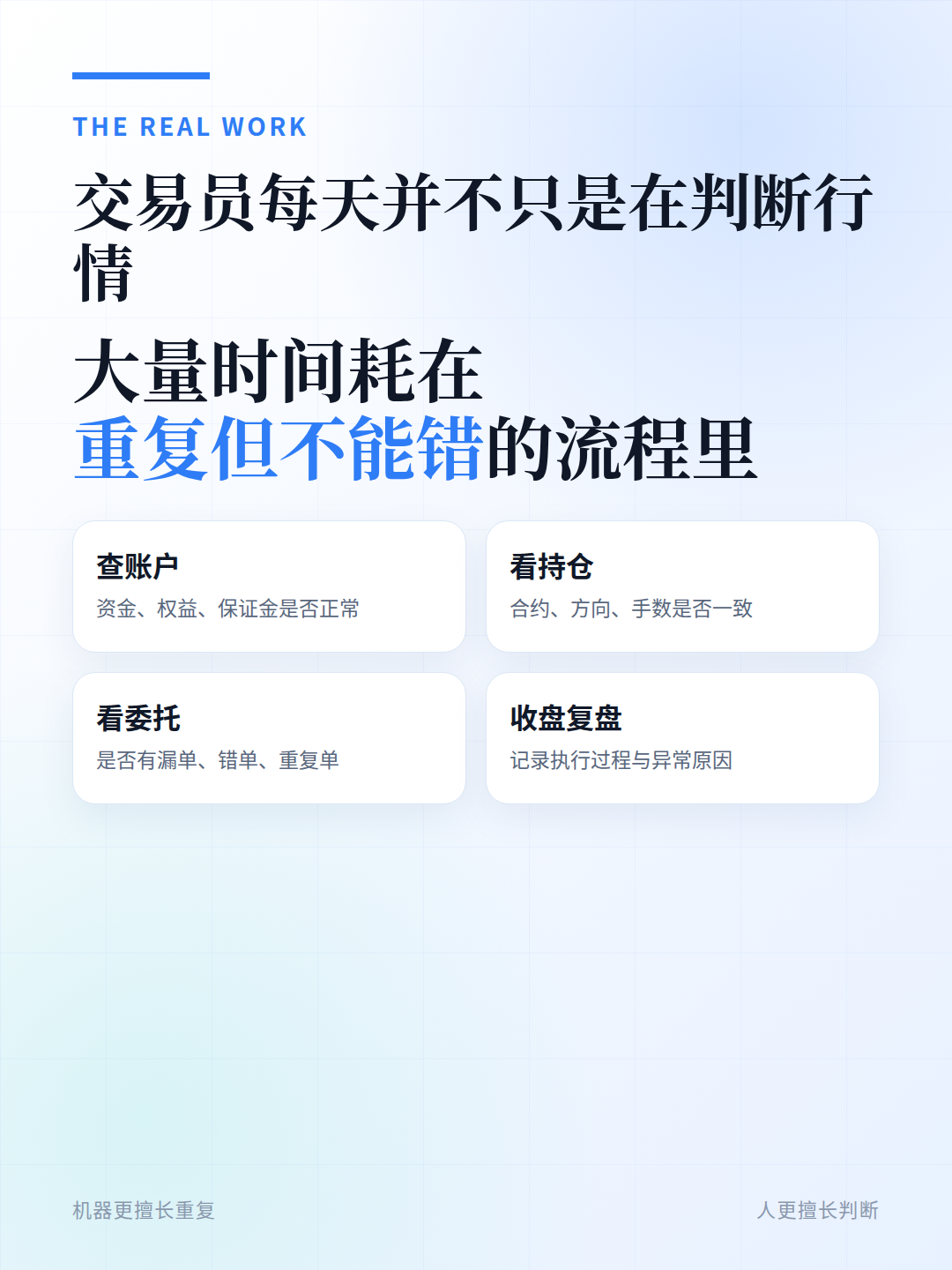图：交易员的 AI 助理工作流